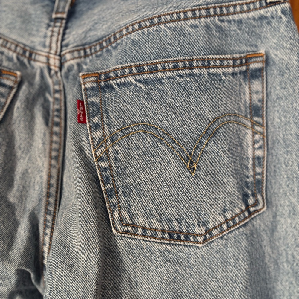 501 Levi's Distressed Straight Leg Jeans Womens 29 - Picture 6 of 8